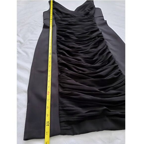 NWT WHBM Black Slimming Dress LBD Knee-Length Sleeveless V-Neck Front/Back  Sz 8 - Picture 10 of 12
